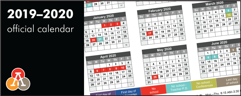 2019-2020 Official School Calendar