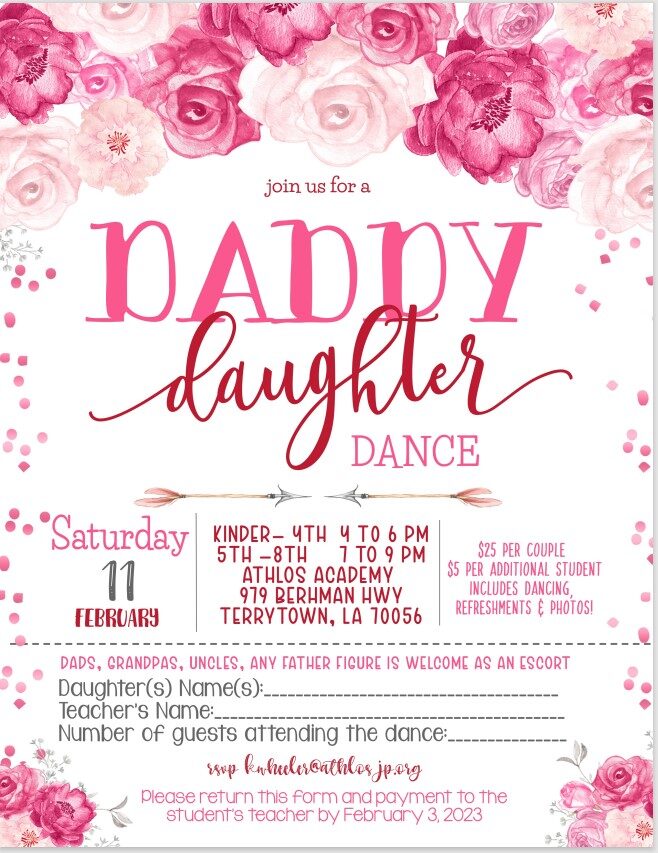 flyer for daddy daughter dance