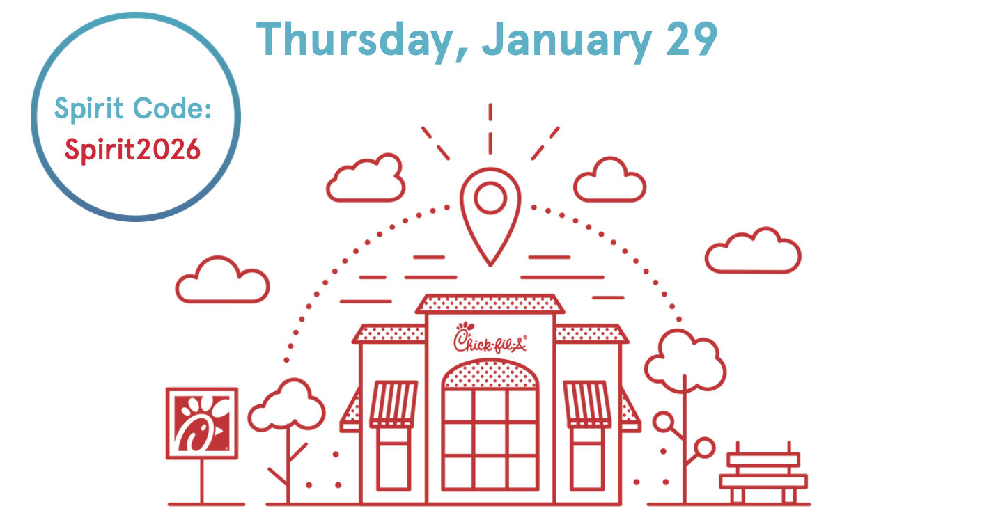 Join us in support Athlos Academy while enjoying delicious Chick-fil-A! Simply mention the Spirit Night Code: Spirit2026. Chick-fil-A Algiers will generously donate 10% of all Spirit Night proceeds to the organization. For further details about Spirit Nights and fundraisers, please reach out to bettertogether@cfaalgiers.com.